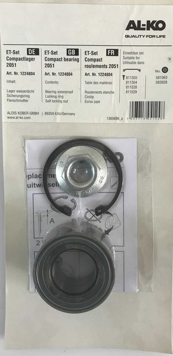 Rulment compact AL-KO Remorca Platforma Peridoc Rulote