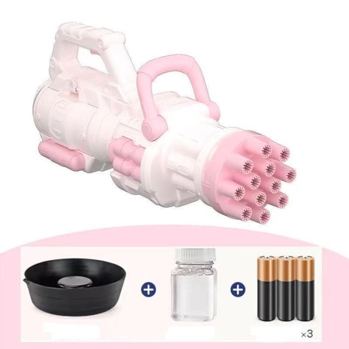 Модерен пистолет за сапунени балончета с батерии и удобна дръжка / Цвя