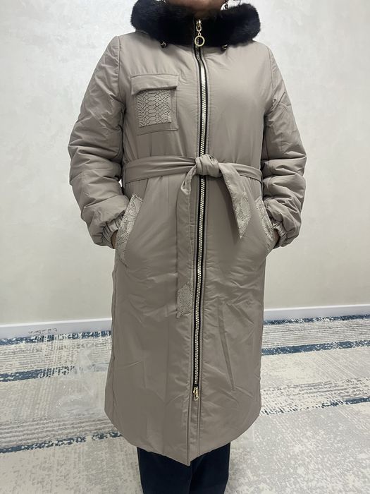 Плащ-куртка норка жағамен