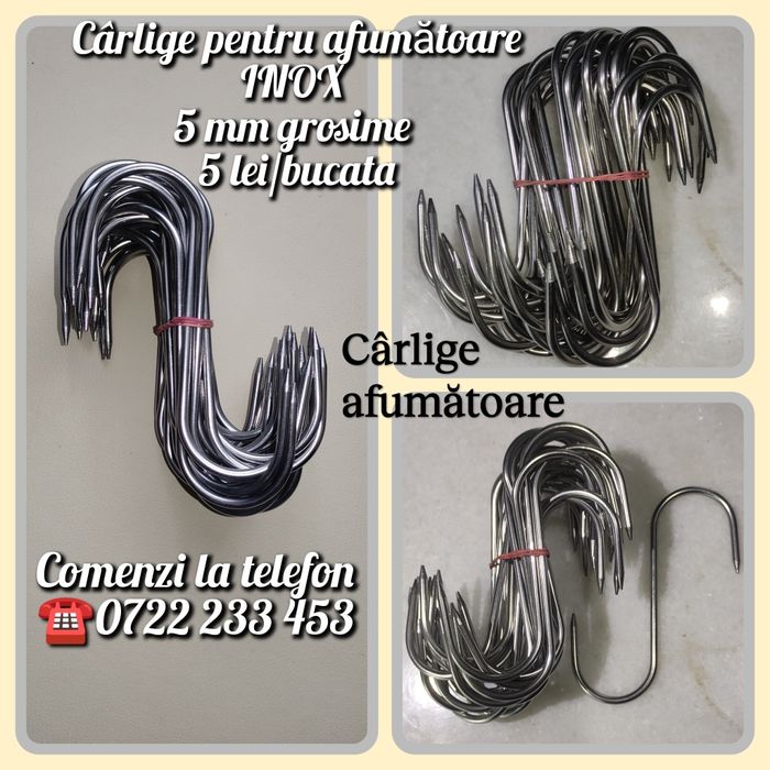Cârlige din inox pentru carne 13 cm