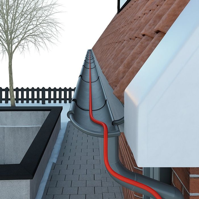 Обогрев кровли, желобов , водосточных систем , антиобледенение