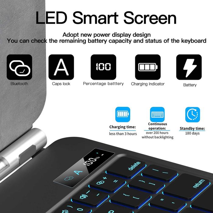 Magic Калъф Клавиатура за iPad Pro 11 Air 10.9