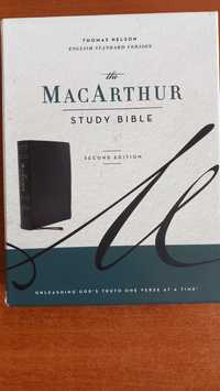 Biblia de studiu Macarthur, piele naturala, in limba engleza