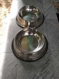 Посуда (миска) из нержавеющей стали для кошек, собак и птиц.