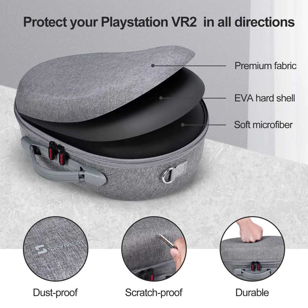 Husă SKYREAT consolă PS VR2,transport căști gaming,protecție lentile