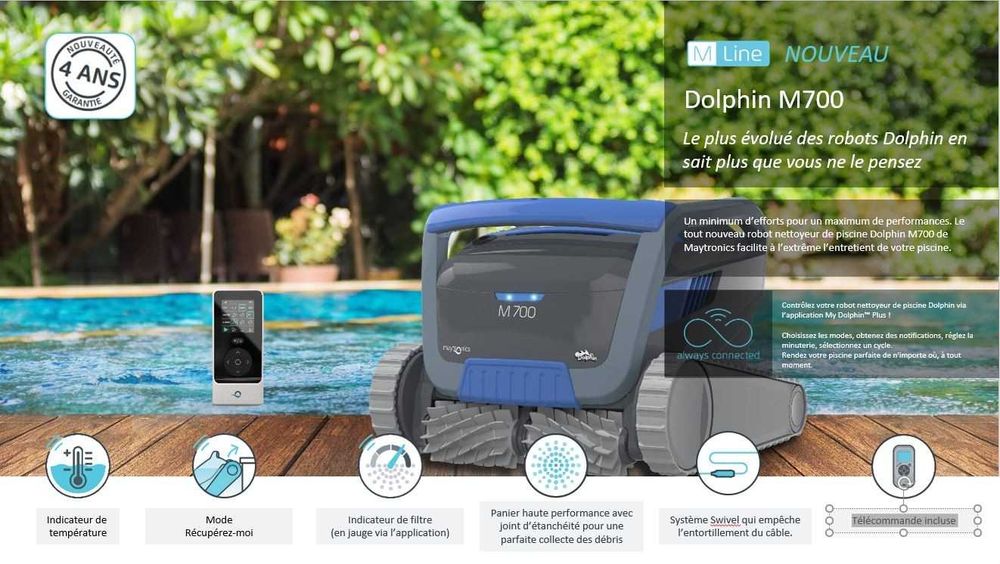 Robot aspirator  curatare piscina Maytronics Dolphin Supreme M700