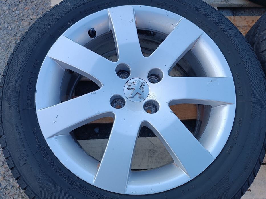 Лети джанти 16ки 4х108 Peugeot + летни гуми 205/55/16