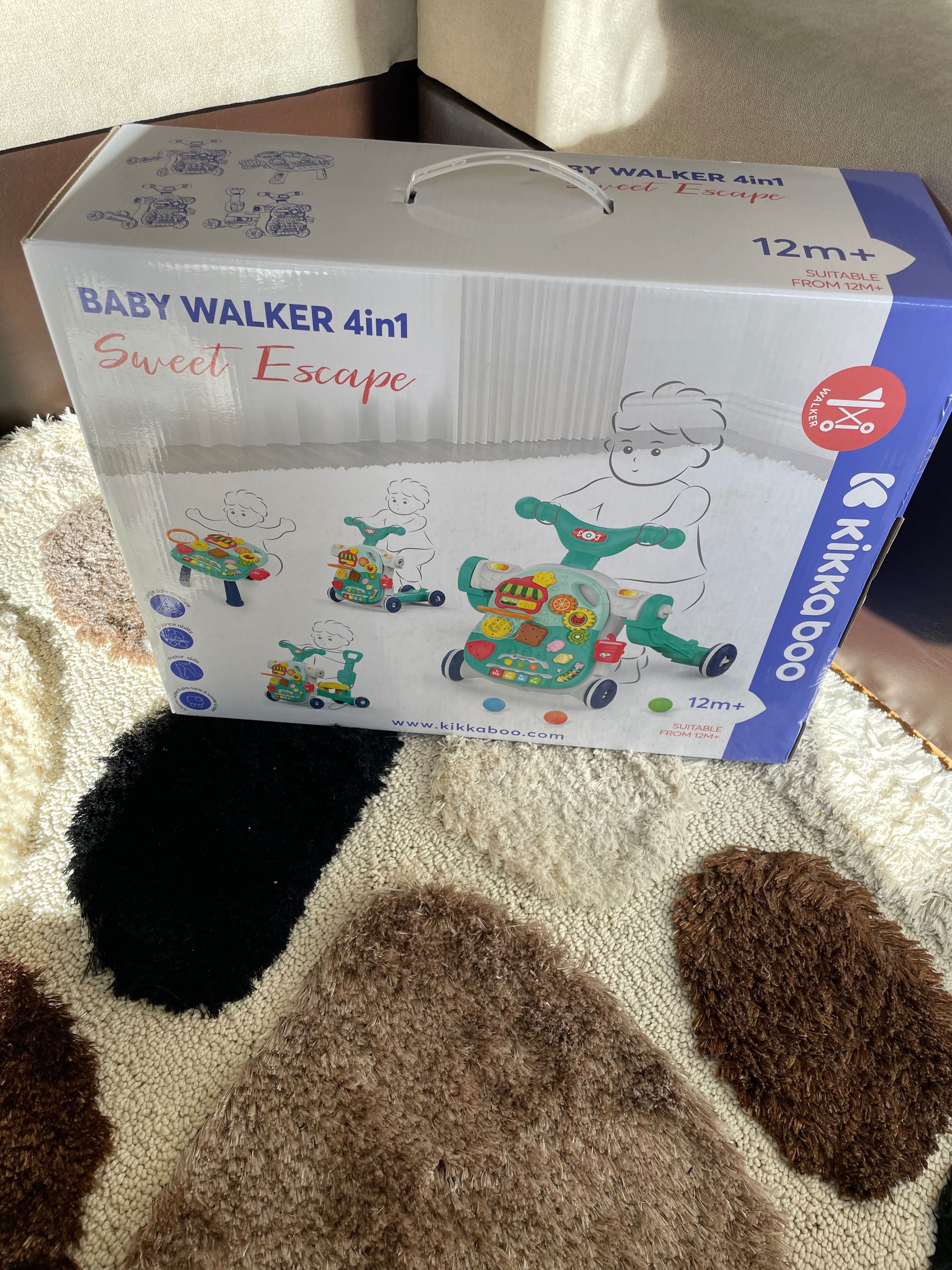 Walker Kikaa Boo 4 в 1, нов, скутер, кола, маса с активности