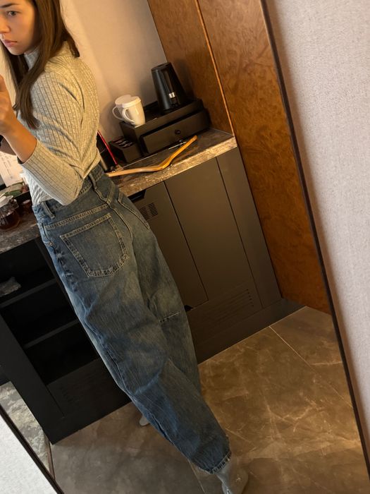 Zara Mid waist balloon дънки