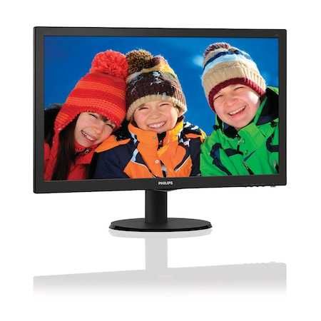 Monitor LED Full HD Philips 22 inch Wide,  Negru 1920x1080 60hz