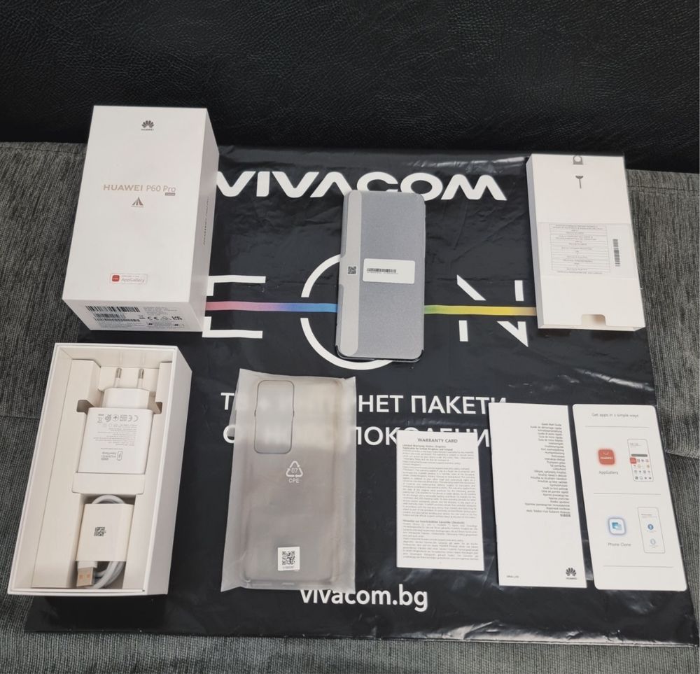 КАТО НОВ 256GB Huawei P60 Pro Vivacom Гаранция 2025г. Black / Черен