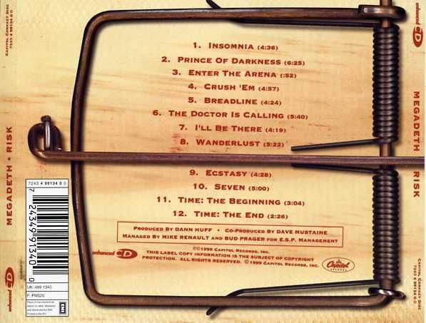 CD Megadeth - Risk 1999
