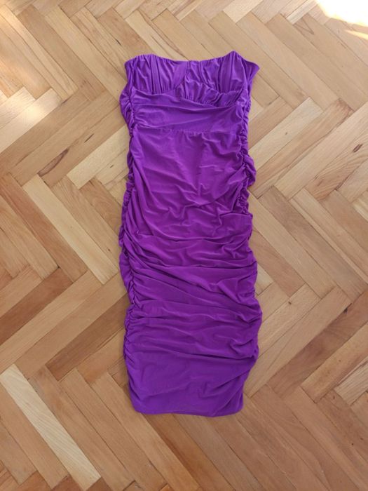 Миди лилава рокля