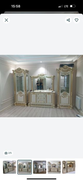 Пенал и Камод Золотистый Шикарный цвет Голл