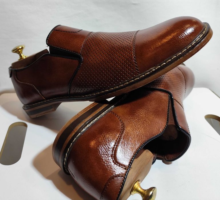 Pantofi split on 42 42.5 cap toe Lavoratione Artigianale NOI piele nat