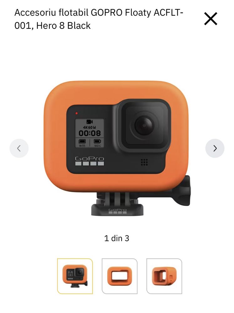 Floaty GoPro pentru Hero 8 Black (husa protectie silicon subacvatica)