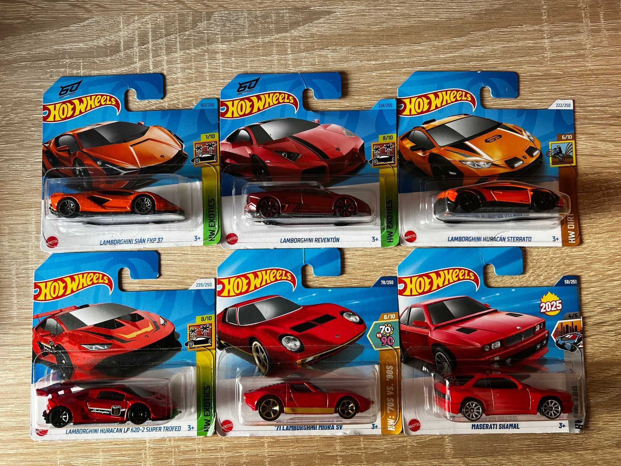 Hot Wheels Lamborghini Sian; Reventon; Huracan Sterrato & Super Trofeo