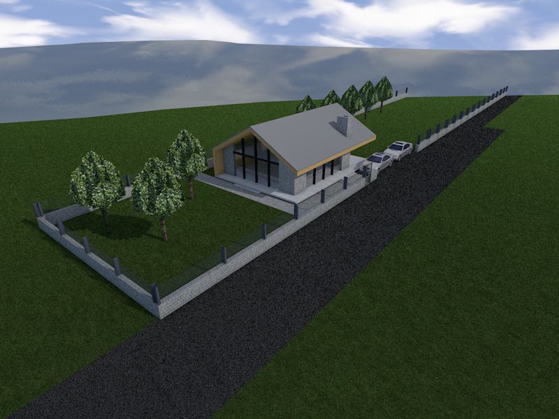 Teren+ Proiect  pt Casa  pe malu lacului   Geaca Jud Cluj -1500   M