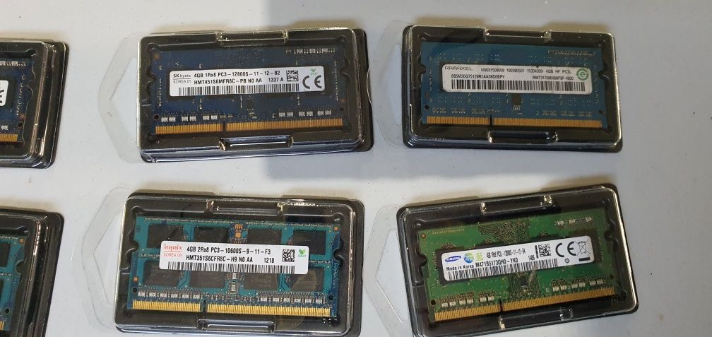 Ram памети за лаптоп 4gb ddr3 Samsung, Elpida,Hynix 10 броя