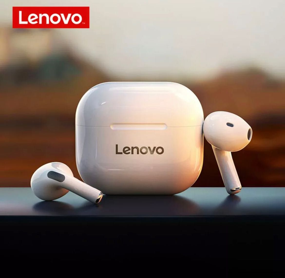 Super casti Wireless Lenovo LP40 albe gen Airpods 3 Noi