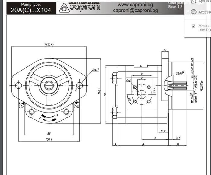 Pompa hidraulica ax canelat grup 2 pompe hidraulice