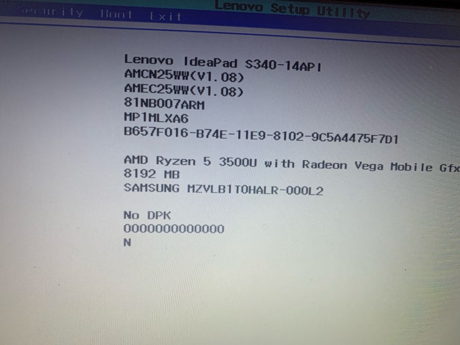 Vand Lenovo Ideapad S340