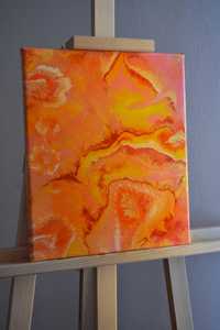 Pictura abstracta "Sweet delight" (acrylic paint pouring)