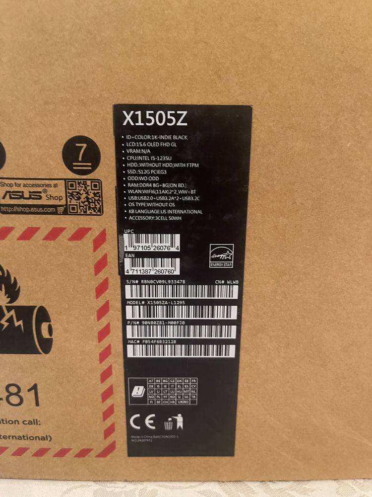 Asus Vivobook X1505ZA