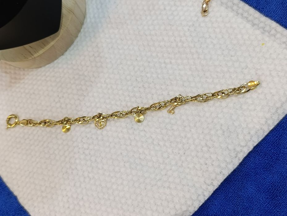 Золотое браслет, вес 4,46 Проба 585,р 19 см.