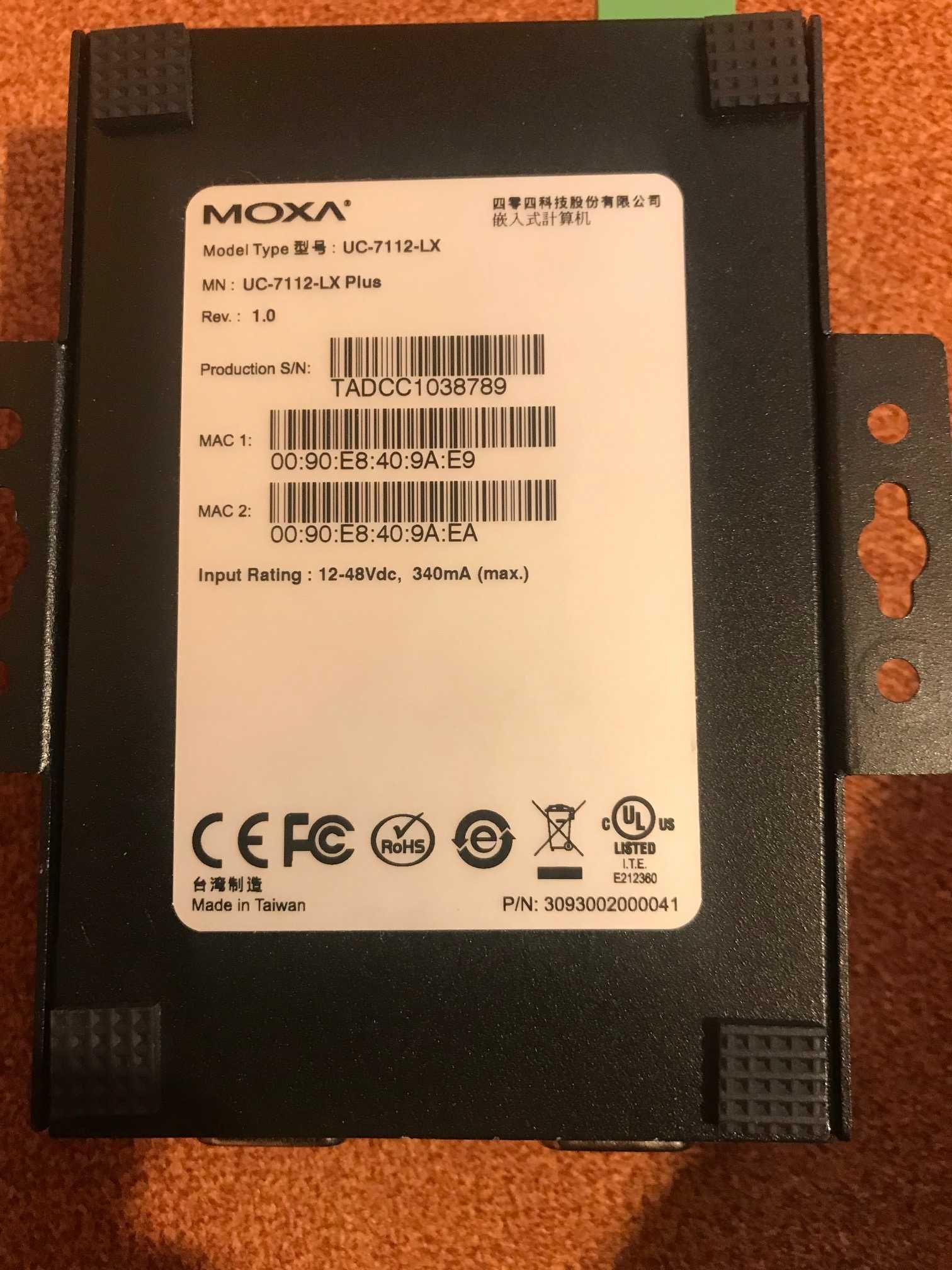 MOXA  UC7112 plus конвертор Етернет към 2ХRS232/422/485