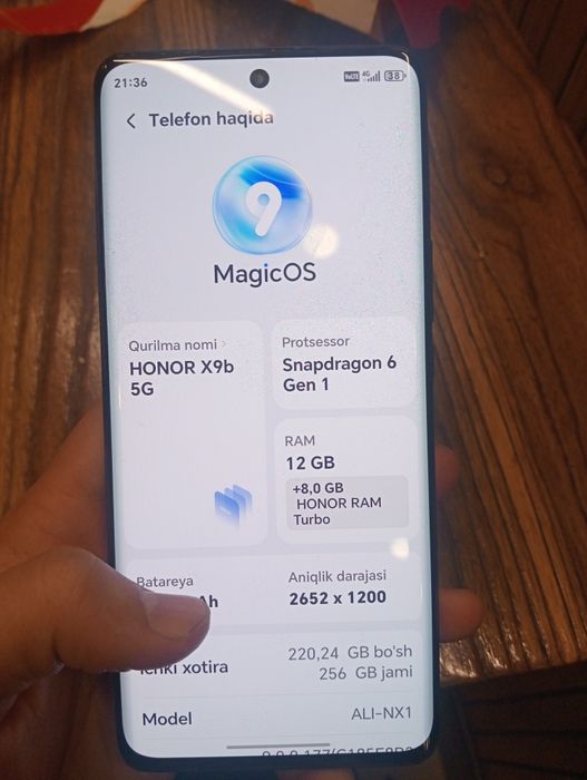 Honor x9b  12+8 256gb