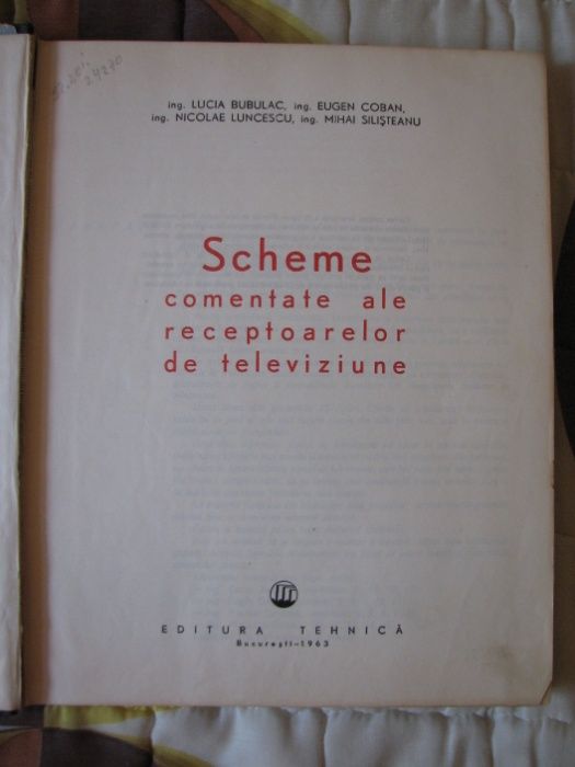 Carte - Scheme de televizoare / Memorator matematic si tehnic