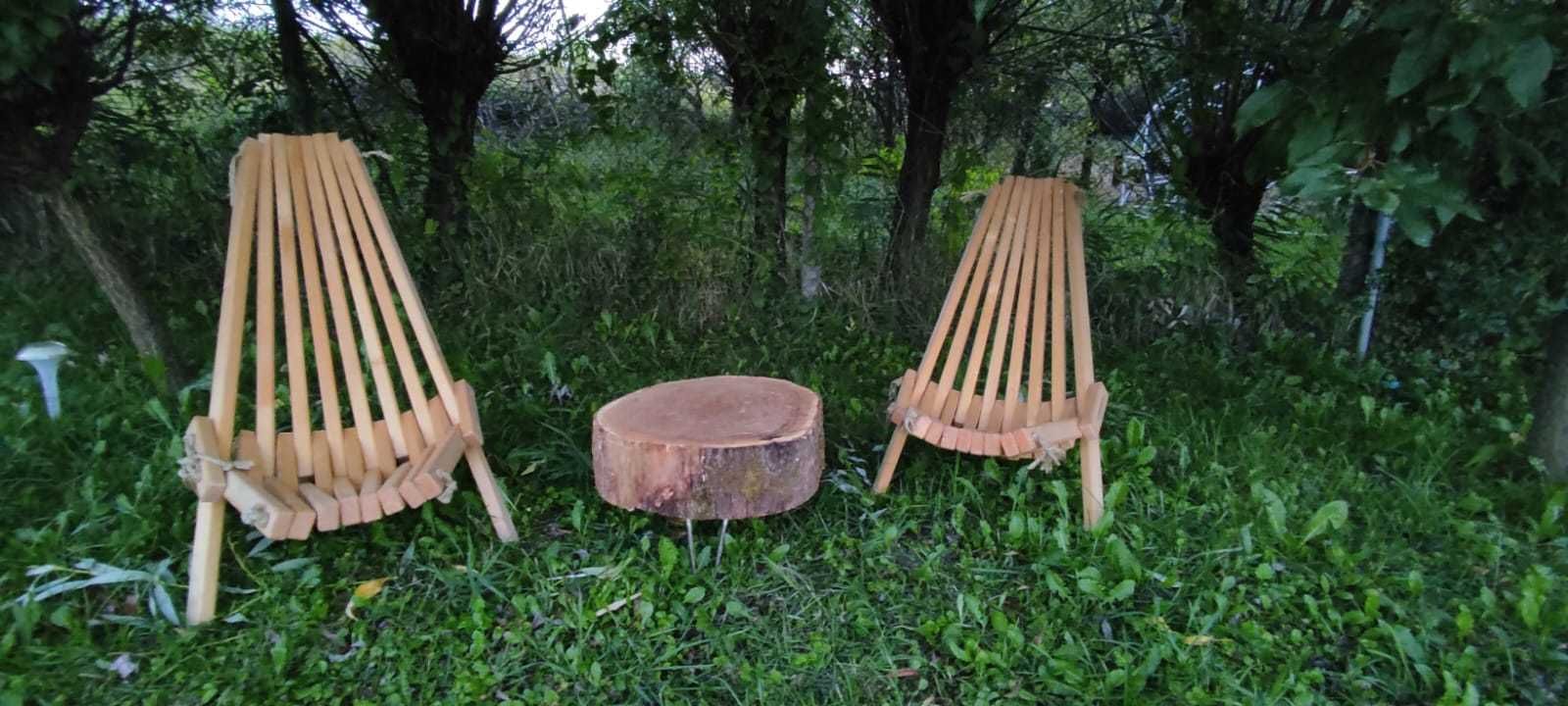 OFERTA! Scaune din lemn pentru plaja /sezlong: cabana, ciubar, sauna