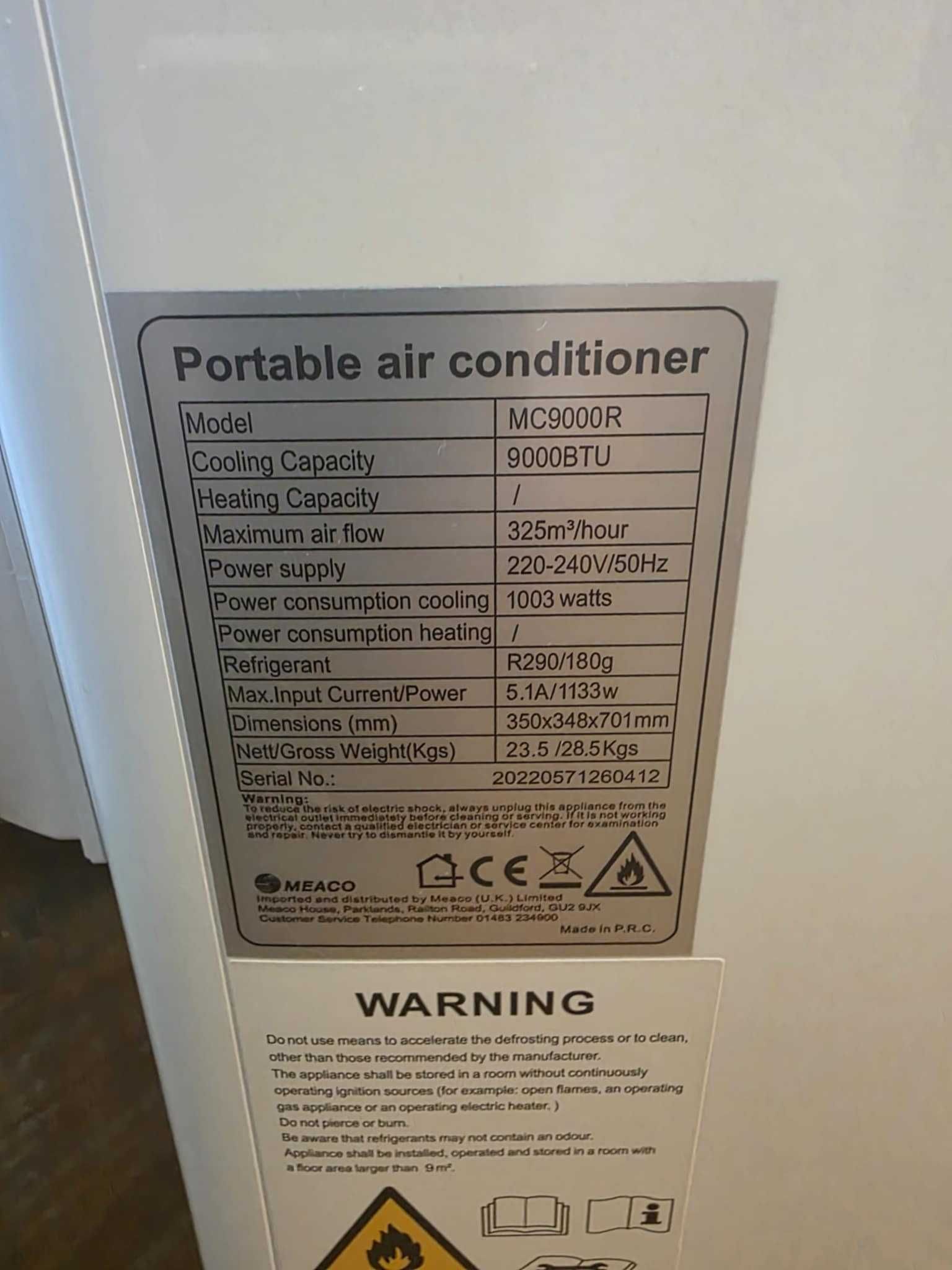 Aer conditionat portabil 9000BTU