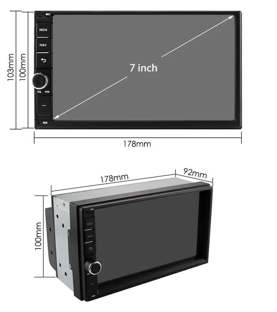 Мултимедия 7" Android 12 2GB RAM GPS RDS DSP двоен дин 2 DIN