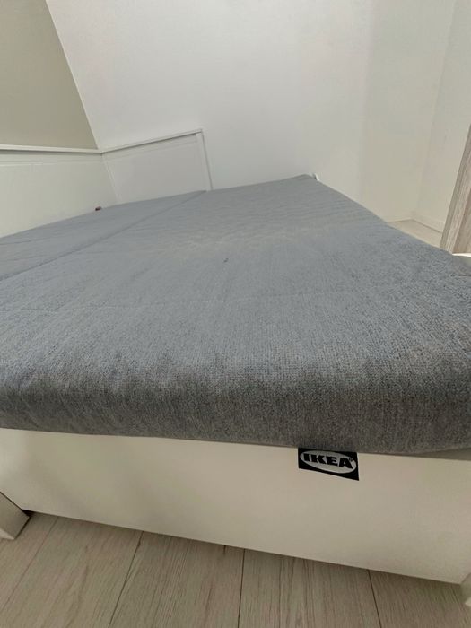 Pat Hemnes Divan cu 3 sertare/2 saltele IKEA ALB