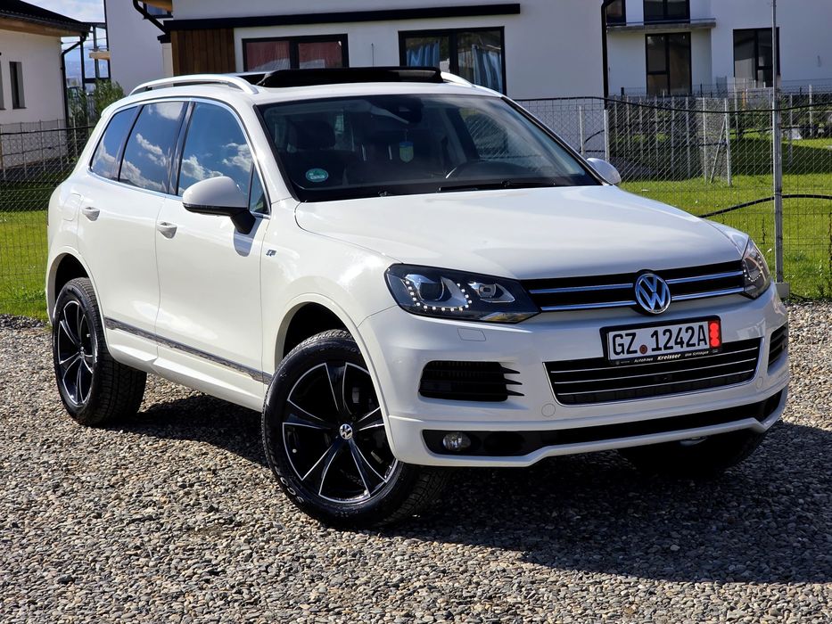Vw touareg R-Line 3.0TDI 245cp/panoramic/perne aer/automat/camere 360°