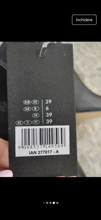 Botine piele Esmara piele naturala 39 noi
