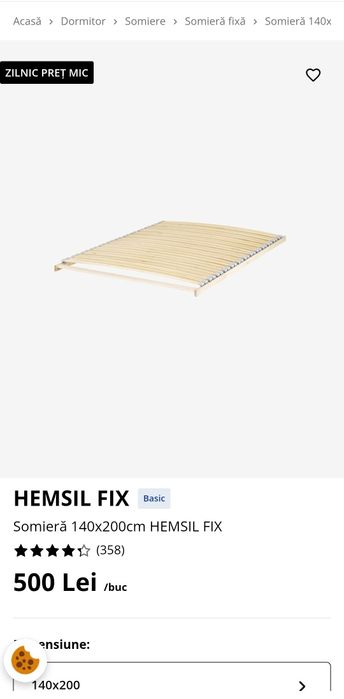 Somiera jysk 140x200 cm