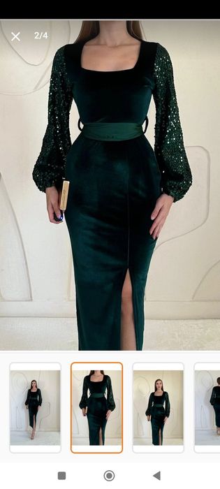 Нова дамска рокля кадифе