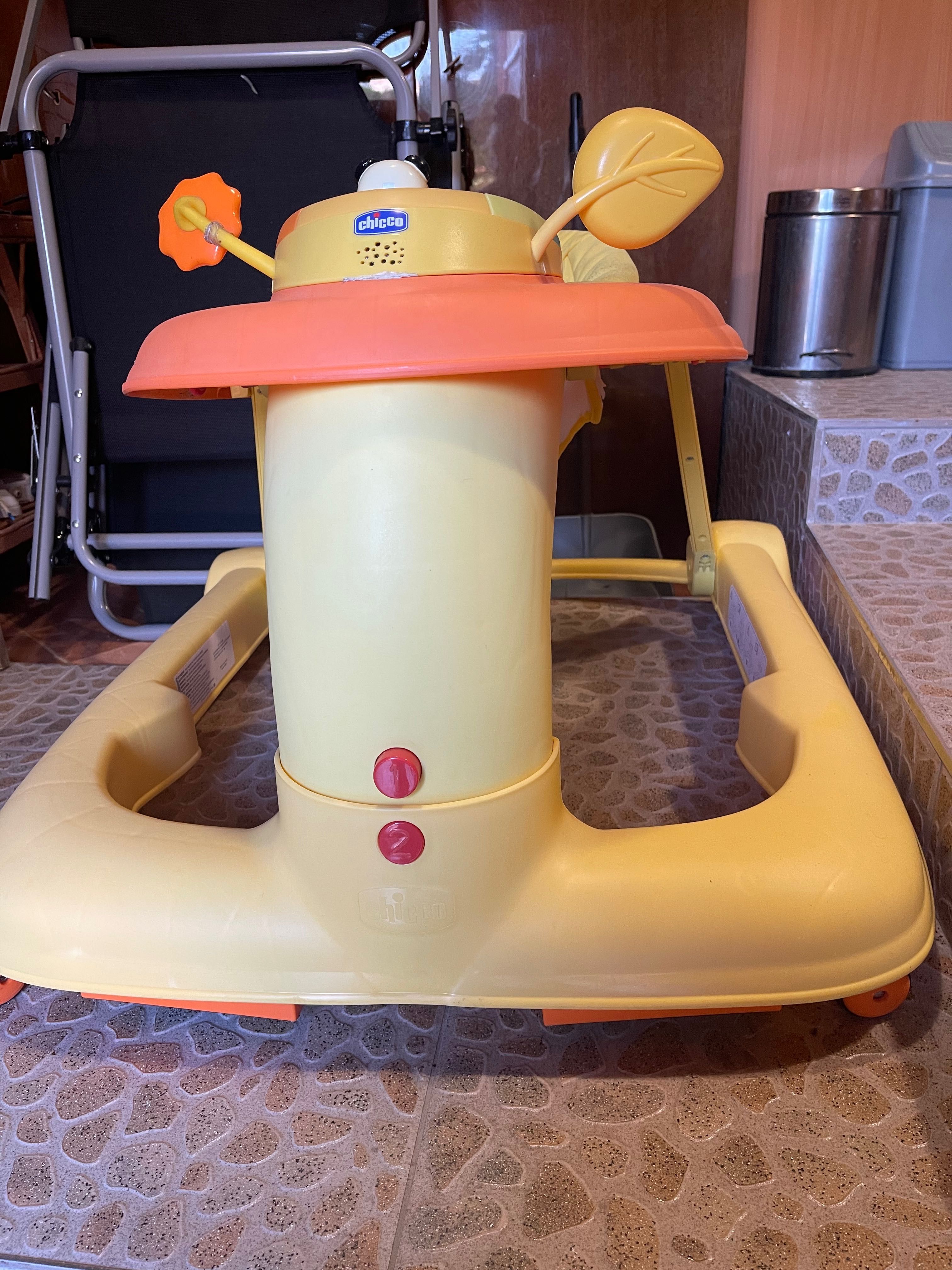 Бебешка проходилка 3в1 Chicco Baby Walker 123, оранжева