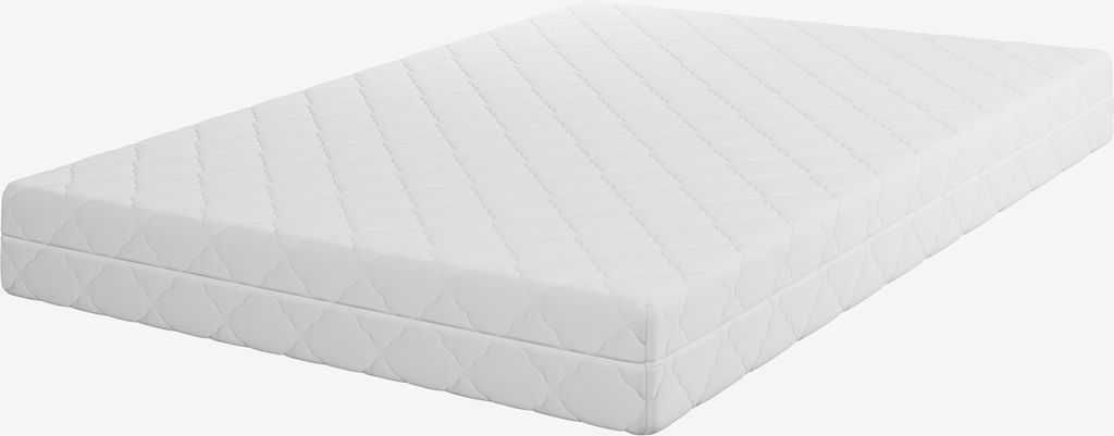 Cadru pat MANDERUP 140x200 stejar salbatic, cu somiera si saltea