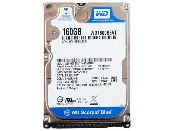 Жесткие диски от 80GB до 10TB 2.5" для ноутбуков SATA с гарантией