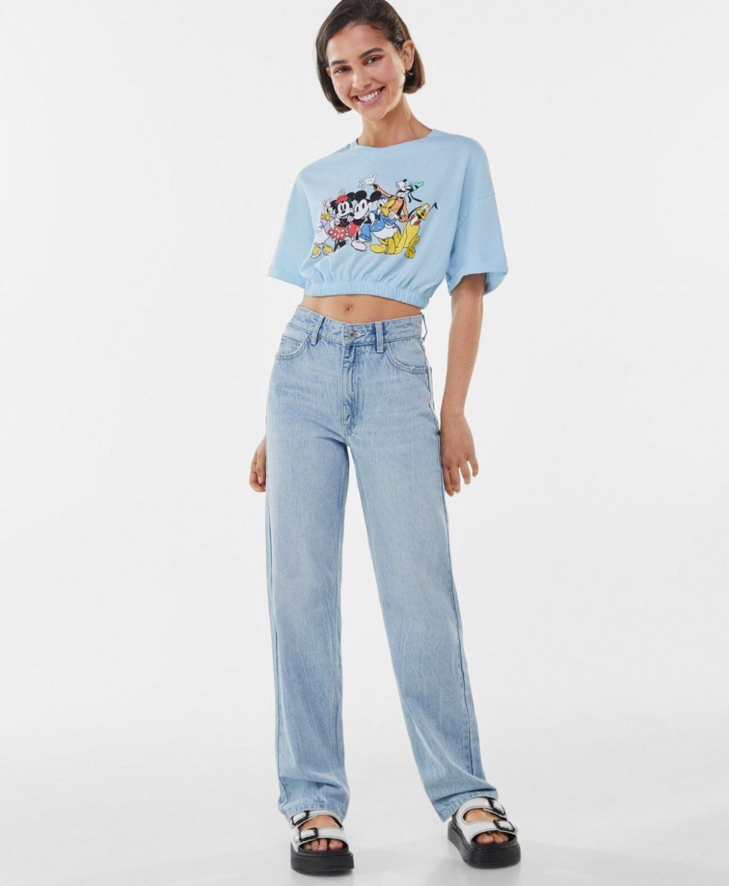 топ bershka mickey mouse