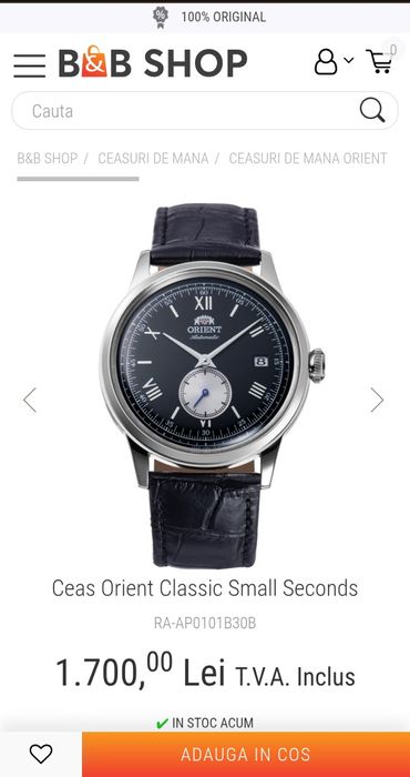 Orient RA-AP0101B30B; ORIGINAL, acte, sigilat.