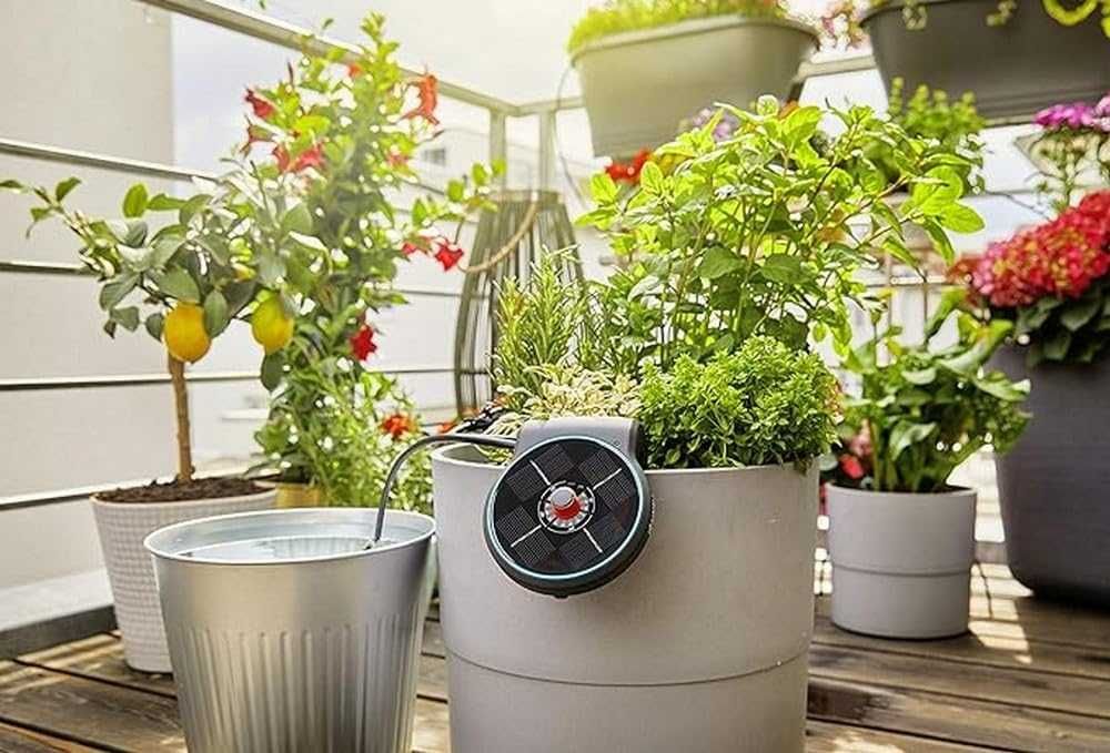 Set de irigare automata plante, energie solară Gardena Solar Aquabloom