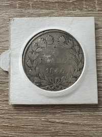 Moneda argint 5 francs 1846