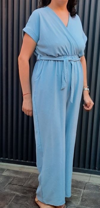 Salopeta eleganta albastră deschis