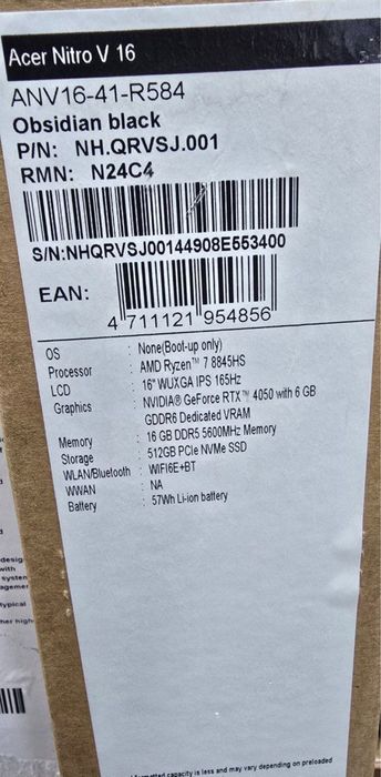 Acer Nitro V16 Rayzen 7