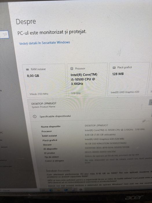 Kit Placa BazaAsus H410M cu Procesor i5 10500 si 8g ddr4 2666